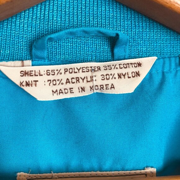Vintage Sansabelt Golf Men's Jacket Size XXL(?) Full Zip Pockets Turquoise Blue - Picture 6 of 12
